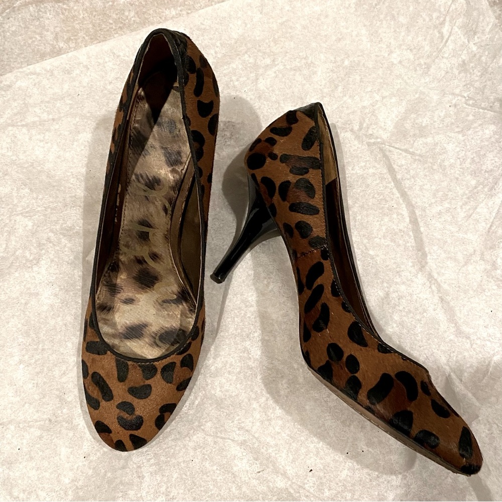 Sam Edelman leopard low heels